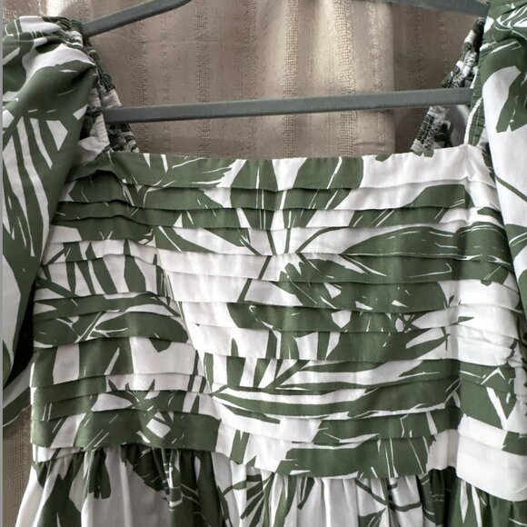 Abercrombie & Fitch Emerson Poplin Puff Seeve Midi Dress (SP) - Picture 5 of 6